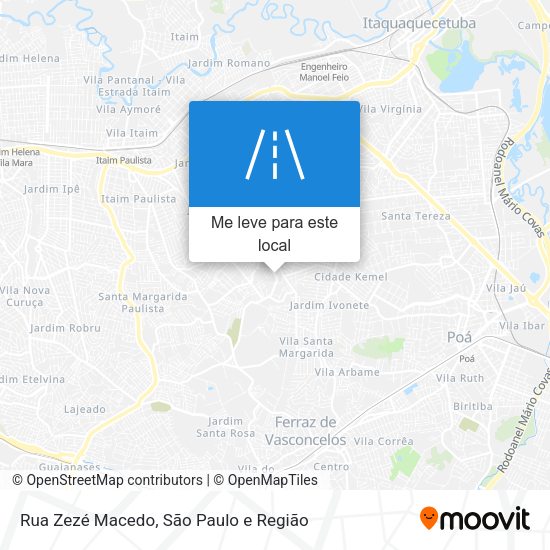 Rua Zezé Macedo mapa