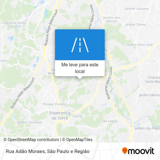 Rua Adão Moraes mapa