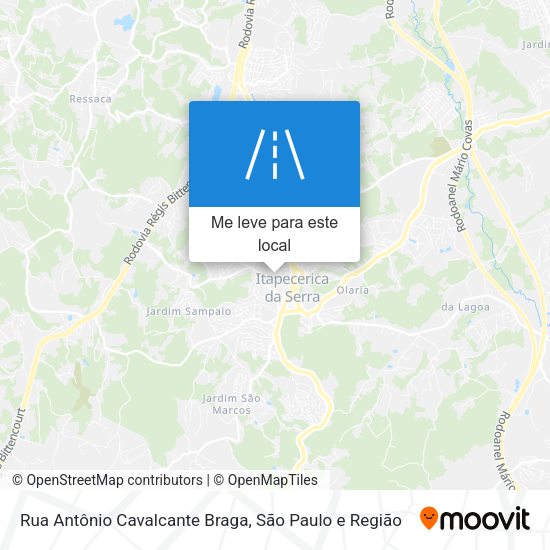 Rua Antônio Cavalcante Braga mapa