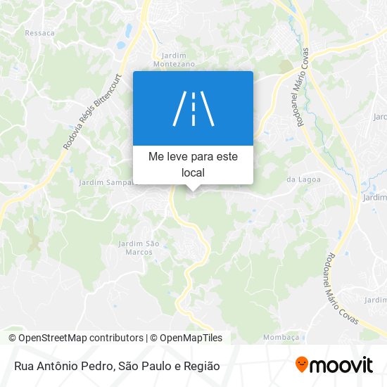 Rua Antônio Pedro mapa