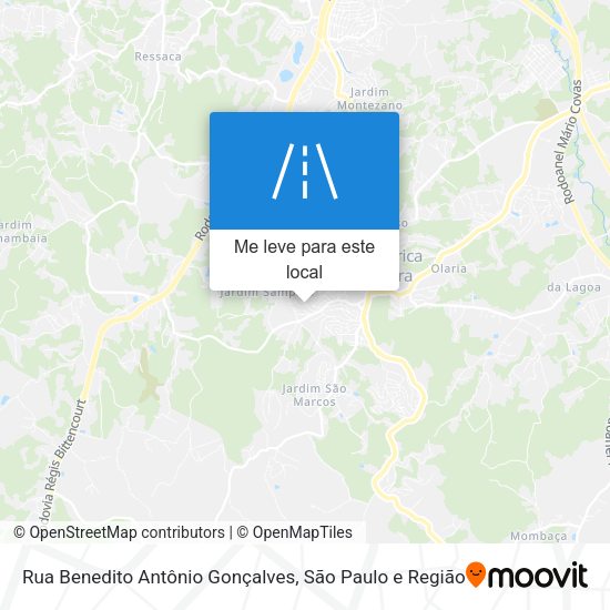 Rua Benedito Antônio Gonçalves mapa