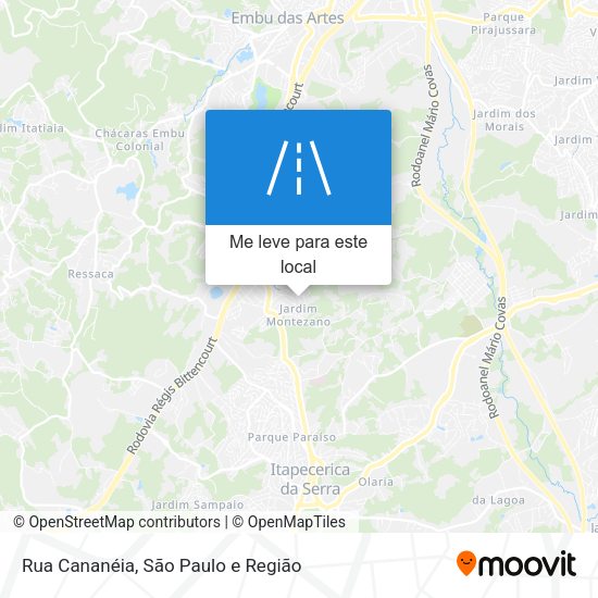 Rua Cananéia mapa