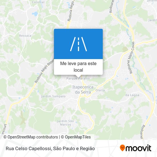 Rua Celso Capellossi mapa