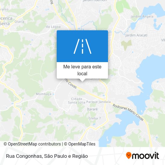 Rua Congonhas mapa