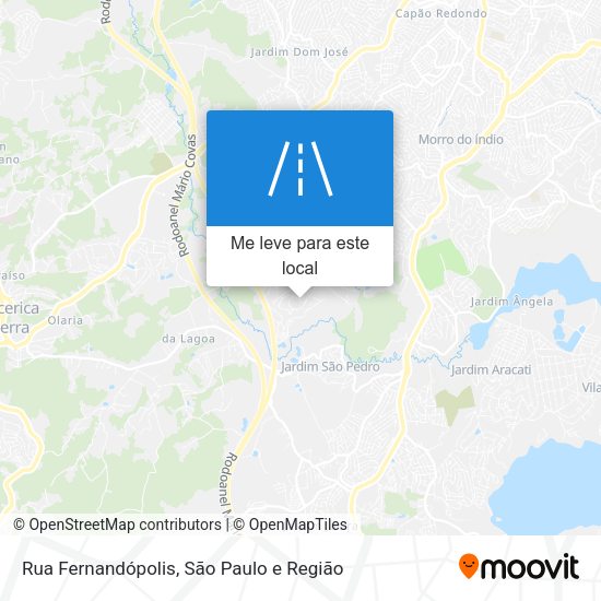 Rua Fernandópolis mapa