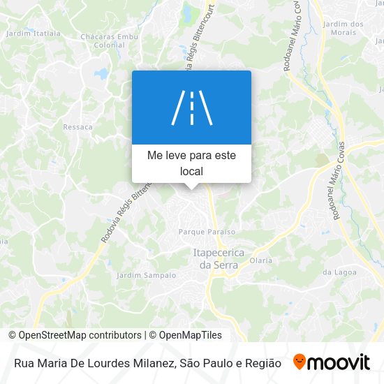 Rua Maria De Lourdes Milanez mapa