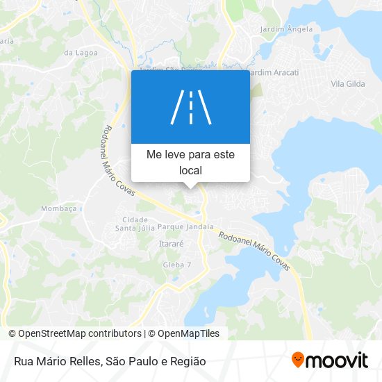 Rua Mário Relles mapa