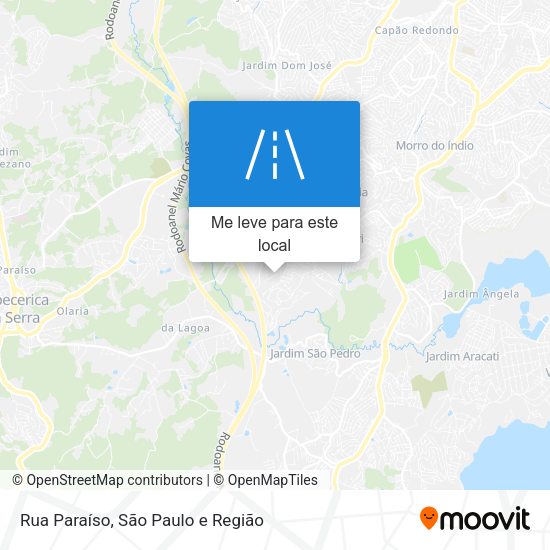 Rua Paraíso mapa
