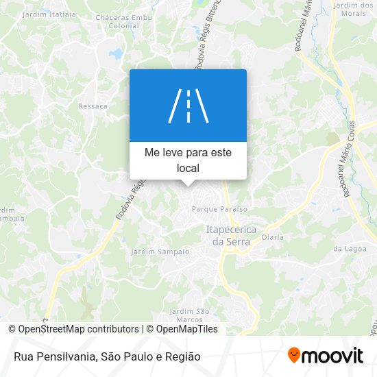 Rua Pensilvania mapa