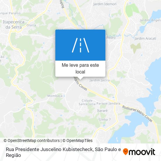 Rua Presidente Juscelino Kubistecheck mapa