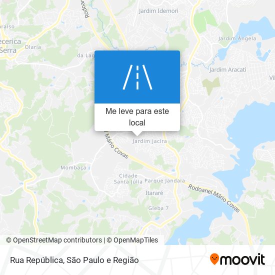 Rua República mapa