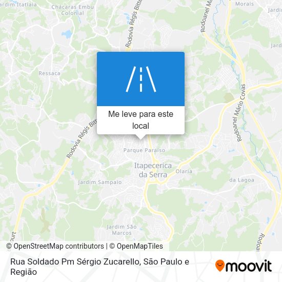 Rua Soldado Pm Sérgio Zucarello mapa