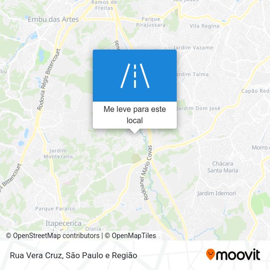 Rua Vera Cruz mapa