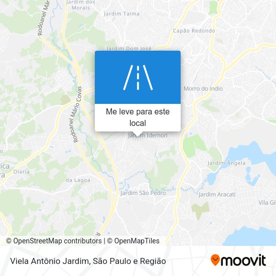 Viela Antônio Jardim mapa