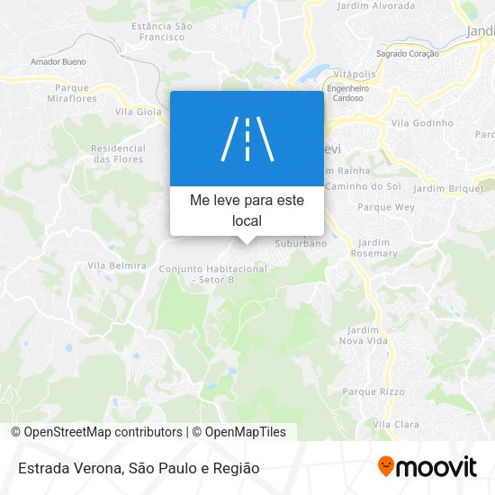 Estrada Verona mapa