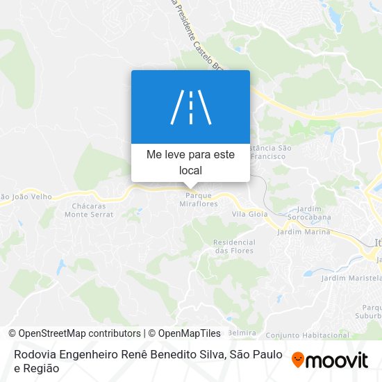 Rodovia Engenheiro Renê Benedito Silva mapa
