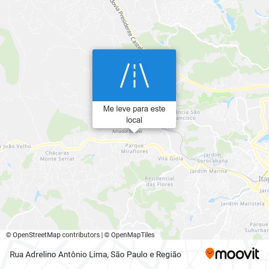 Rua Adrelino Antônio Lima mapa