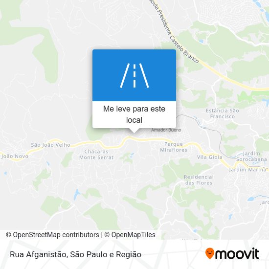 Rua Afganistão mapa