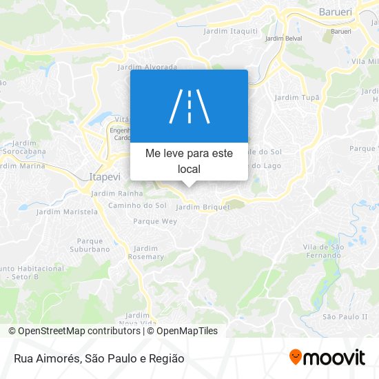 Rua Aimorés mapa