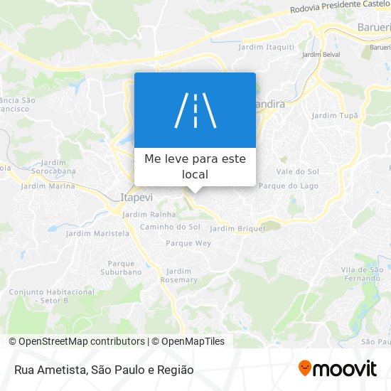 Rua Ametista mapa