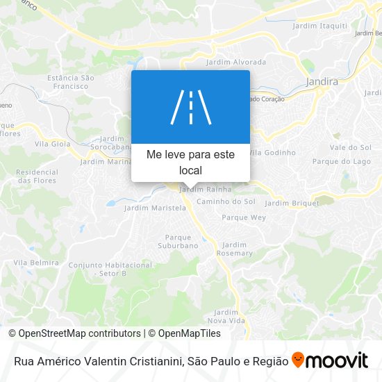 Rua Américo Valentin Cristianini mapa