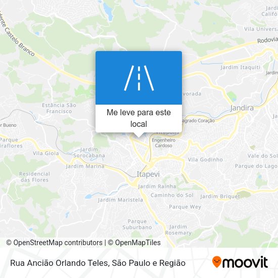 Rua Ancião Orlando Teles mapa