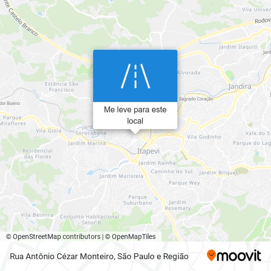 Rua Antônio Cézar Monteiro mapa