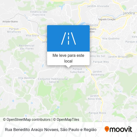 Rua Benedito Araújo Novaes mapa