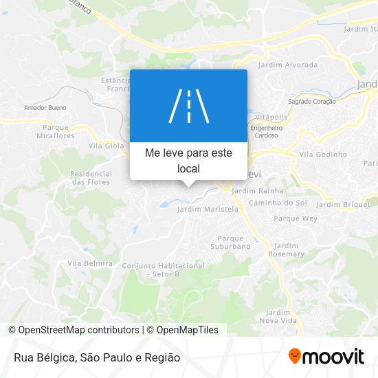 Rua Bélgica mapa