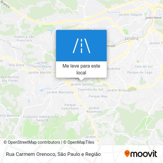 Rua Carmem Orenoco mapa