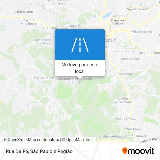 Rua Da Fé mapa