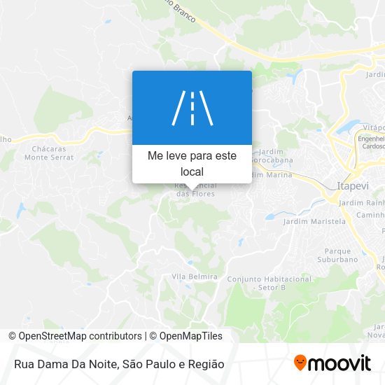 Rua Dama Da Noite mapa
