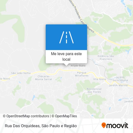 Rua Das Orquídeas mapa