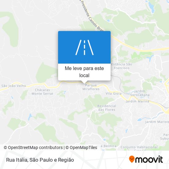 Rua Itália mapa