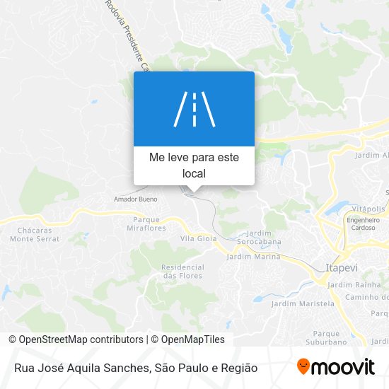 Rua José Aquila Sanches mapa