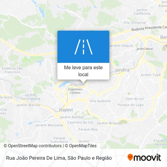 Rua João Pereira De Lima mapa