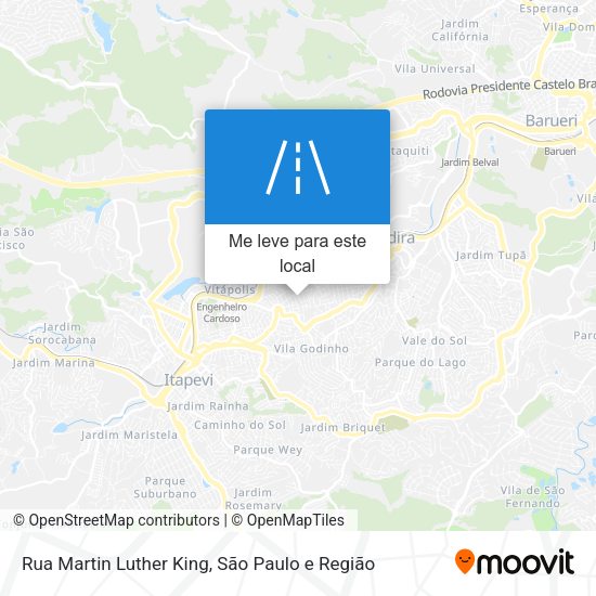 Rua Martin Luther King mapa