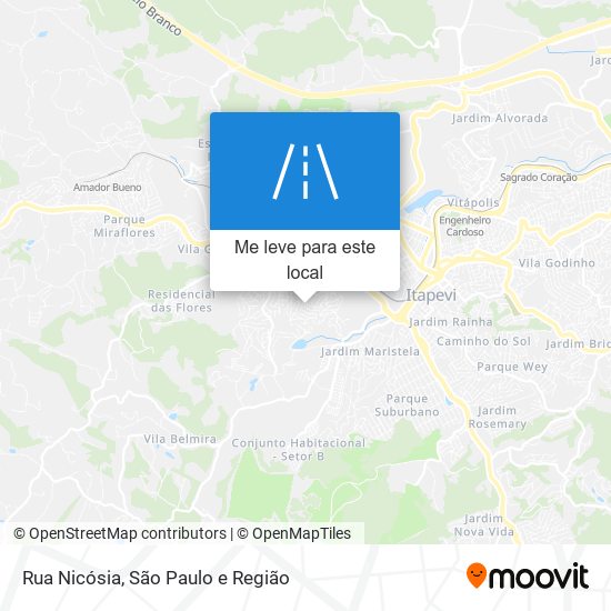 Rua Nicósia mapa