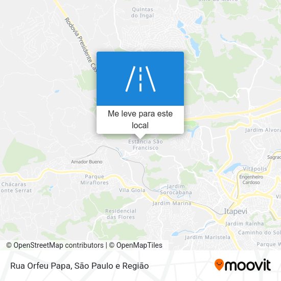 Rua Orfeu Papa mapa