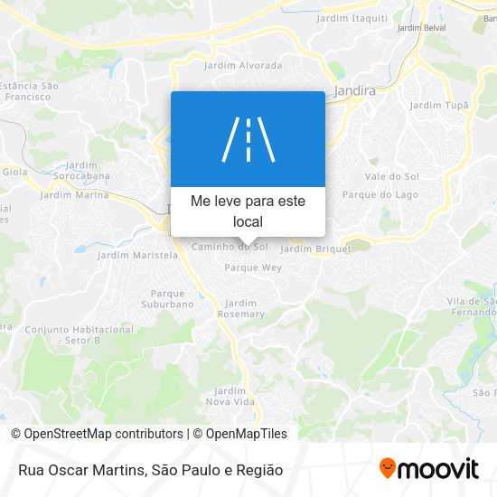 Rua Oscar Martins mapa