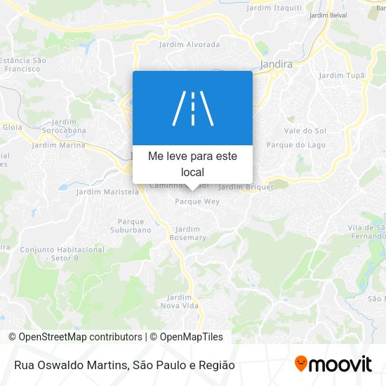 Rua Oswaldo Martins mapa