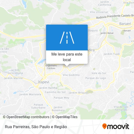 Rua Parreiras mapa