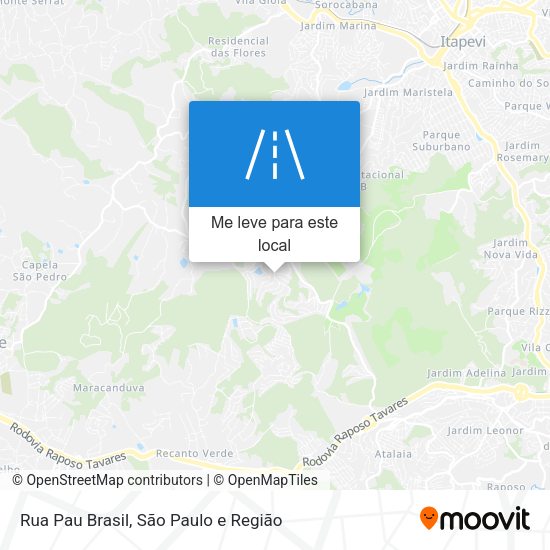 Rua Pau Brasil mapa