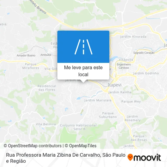 Como chegar em Rua Professora Maria Zibina De Carvalho, Itapevi de ...