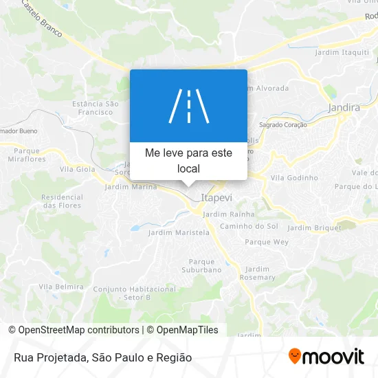 Rua Projetada mapa