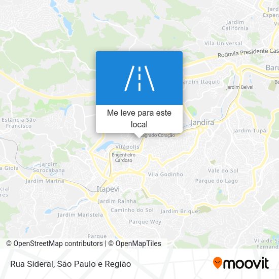 Rua Sideral mapa