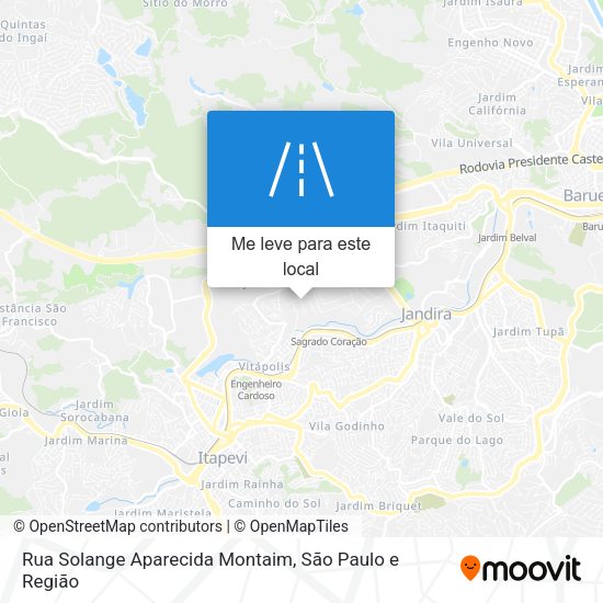 Rua Solange Aparecida Montaim mapa
