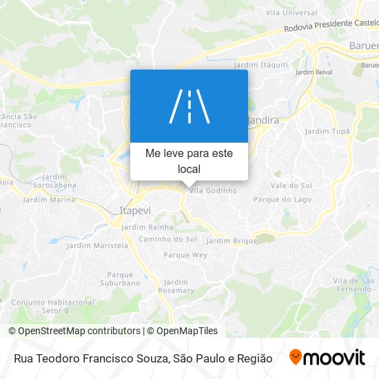 Rua Teodoro Francisco Souza mapa