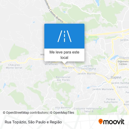 Rua Topázio mapa