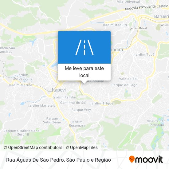 Rua Águas De São Pedro mapa